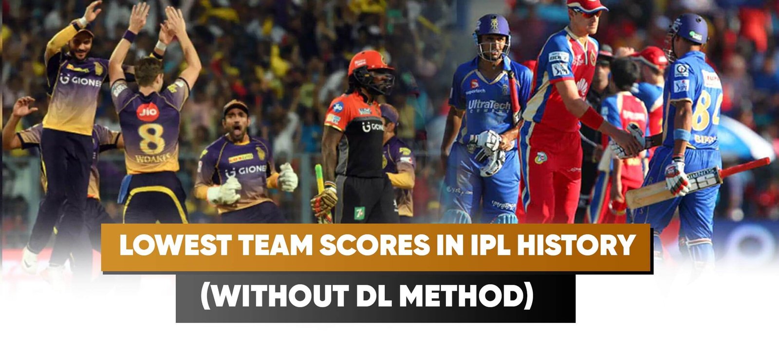 Lowest Team Scores in IPL History (Without DL Method)