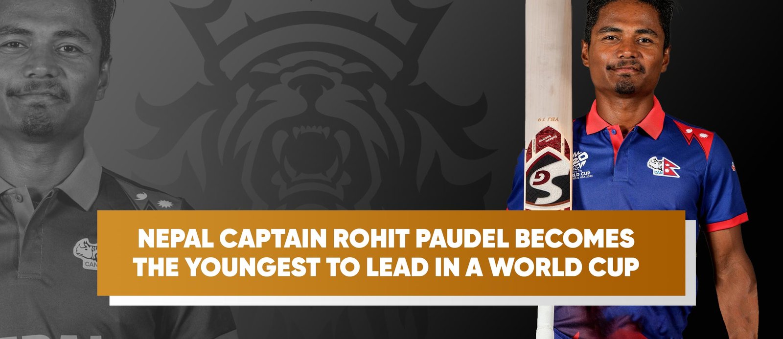 Nepal captain Rohit Paudel became the youngest to lead in a World Cup