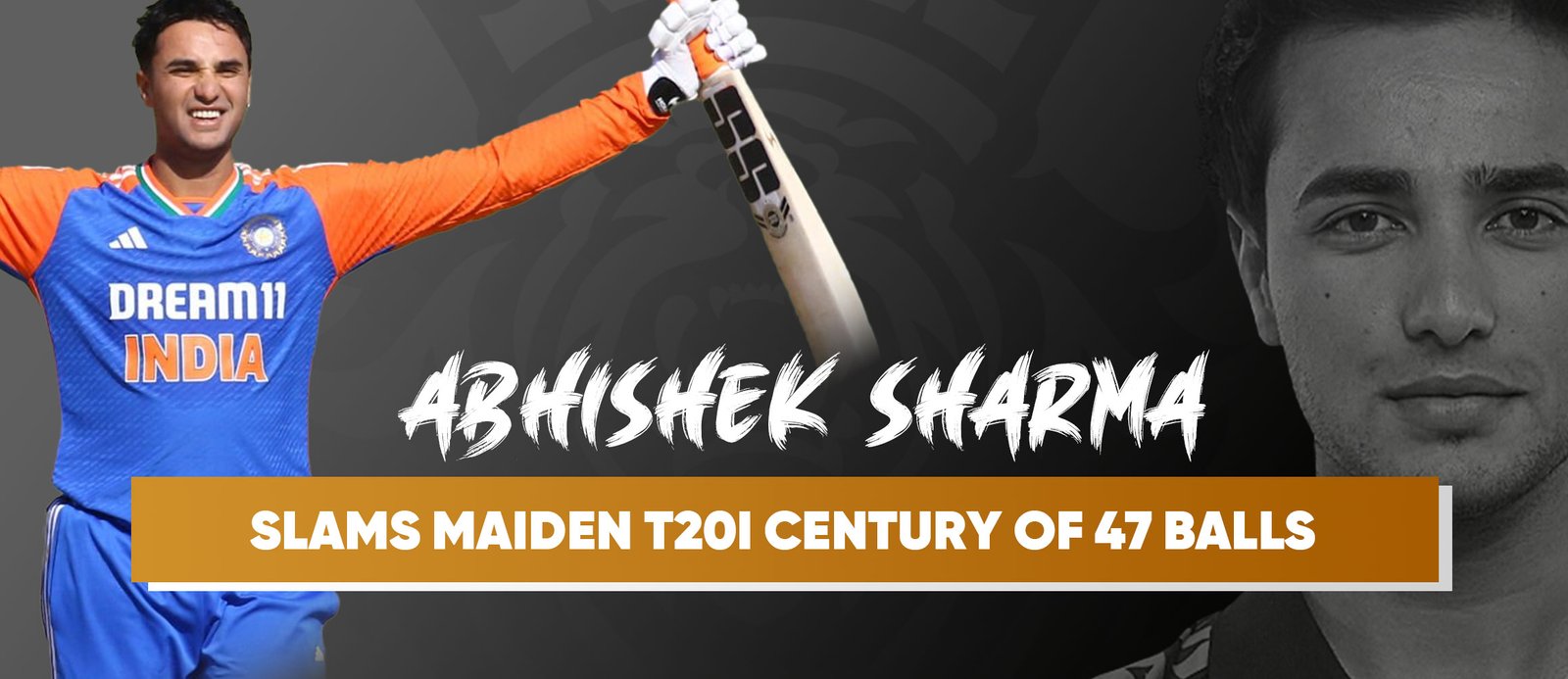 Abhishek Sharma Slams Maiden T20I Century of 47 Balls