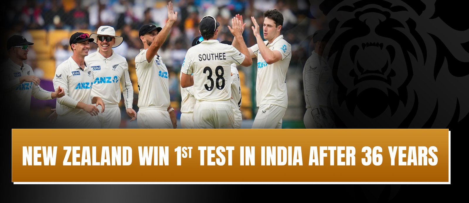 New Zealand Wins 1st Test in India after 36 years