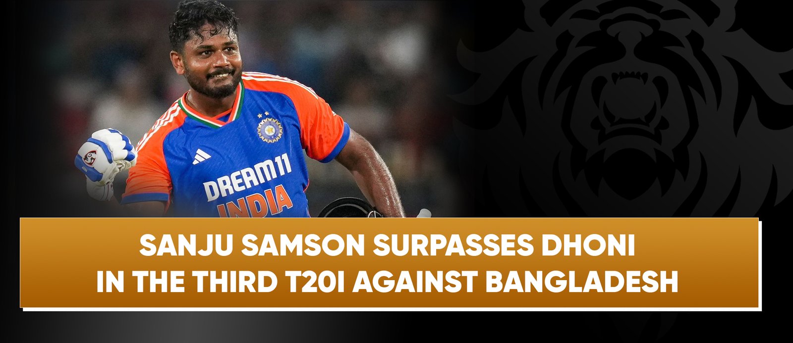 Sanju Samson Surpasses Dhoni in the third T20I against Bangladesh