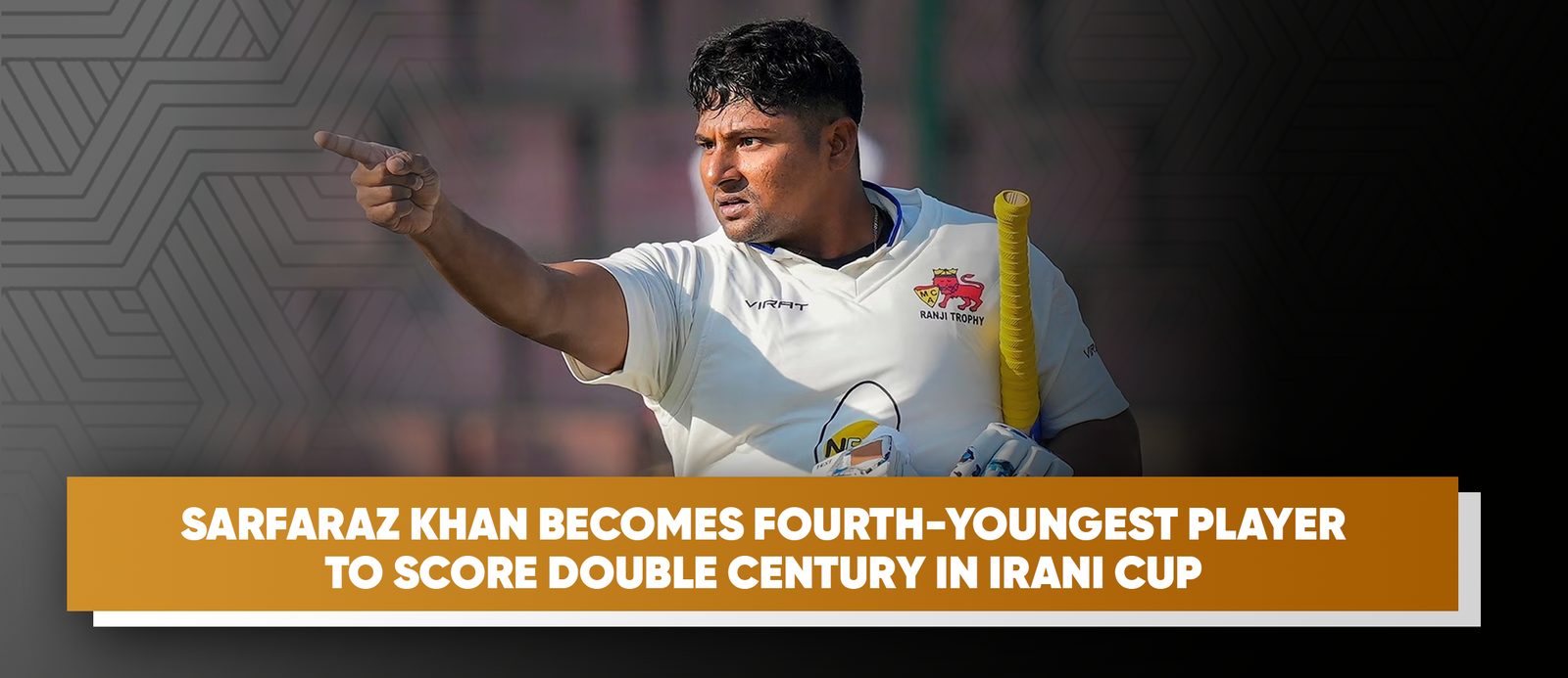 Sarfaraz Khan Becomes 4th-Youngest Player to Score Double Century in Irani Cup