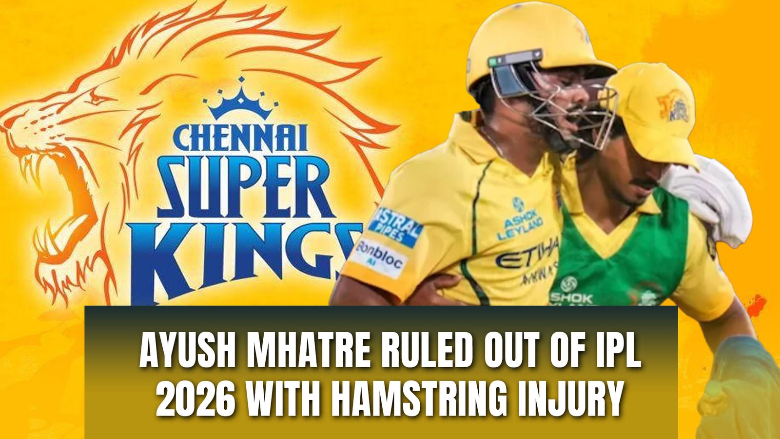 Ayush Mhatre Ruled Out of IPL 2026 with Hamstring Injury: A Big Setback