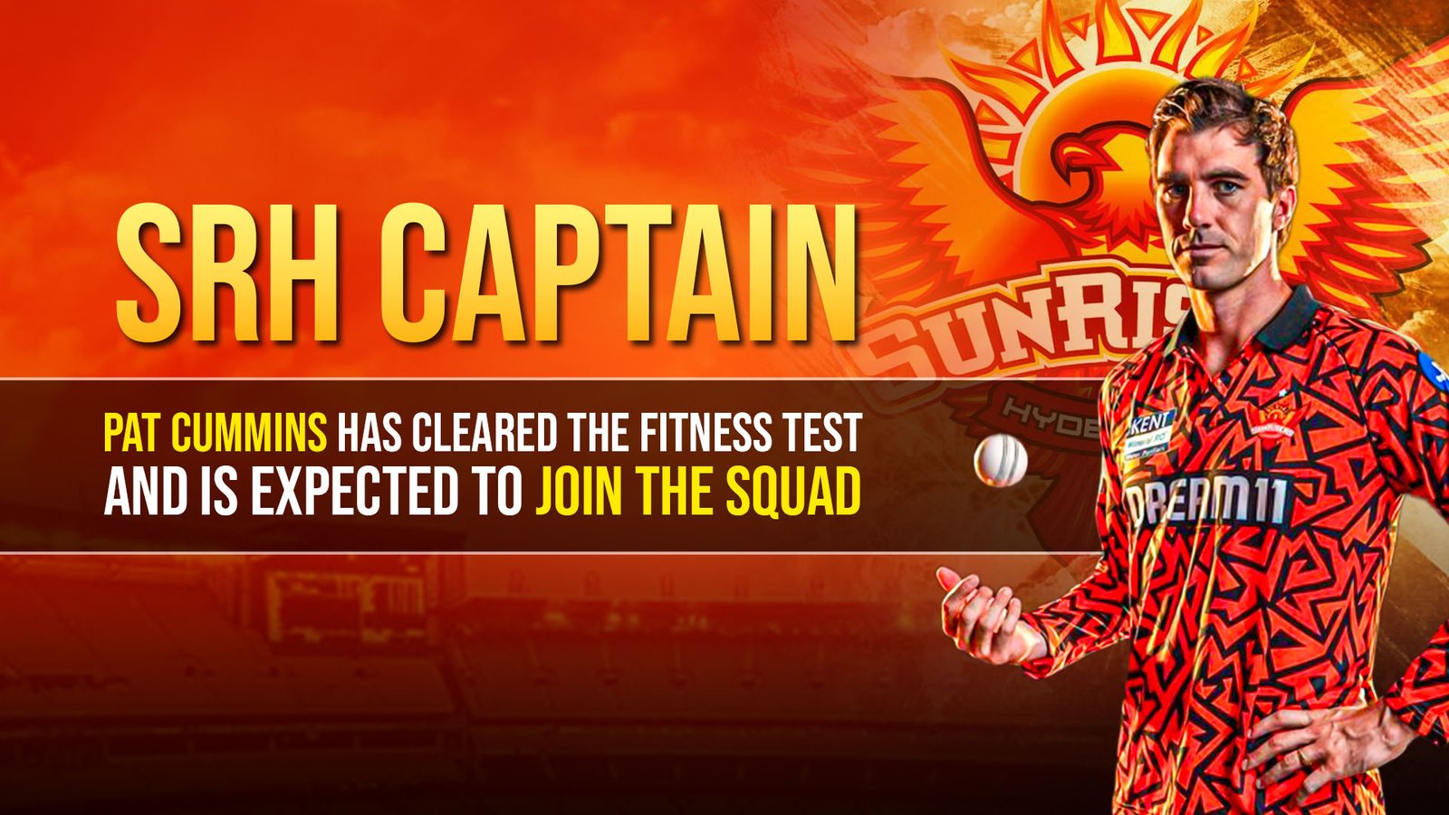 SRH Captain Pat Cummins Clears Fitness Test, Set To Rejoin Squad | IPL 2026