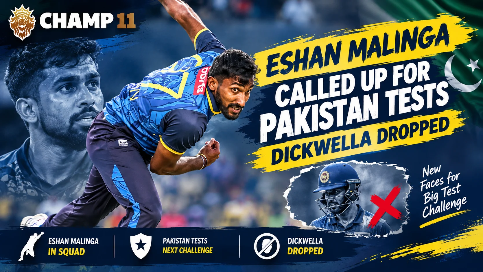 Eshan Malinga Earns Maiden Test Call-Up as Sri Lanka Drop Niroshan Dickwella for Pakistan Series