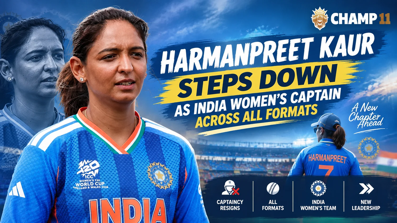 Harmanpreet Kaur Steps Down as India Women’s Captain Across All Formats