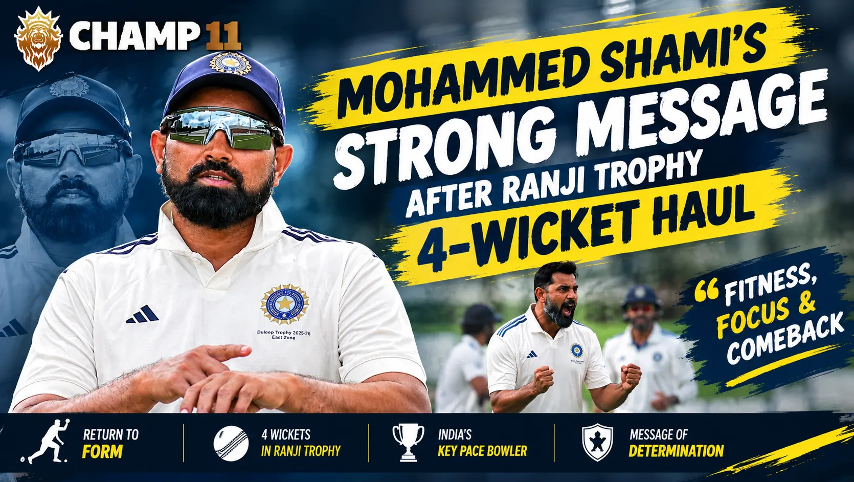 Mohammed Shami’s Strong Message to India Selectors After Ranji Trophy Heroics